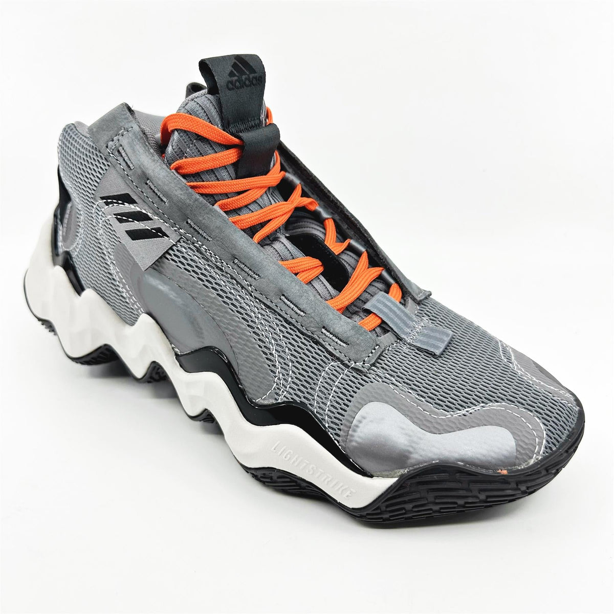 Adidas Exhibit B Candace PE Grey Impact Orange Womens Athletic Sneaker (GZ2351)